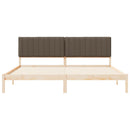 vidaXL Ágykeret Kárpitozott Fejtámlával Tópszínű 200 x 200 cm