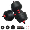 vidaXL 2 az 1-ben Kettlebell és Súlyzó Készlet 20 kg Fekete és piros