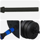 vidaXL 2 az 1-ben Kettlebell és Súlyzó Készlet 20 kg Fekete és Kék