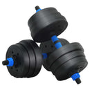 vidaXL 2 az 1-ben Kettlebell és Súlyzó Készlet 20 kg Fekete és Kék