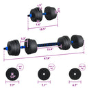vidaXL 2 az 1-ben Kettlebell és Súlyzó Készlet 20 kg Fekete és Kék