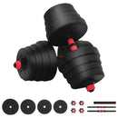 vidaXL 2 az 1-ben Kettlebell és Súlyzó Készlet 30 kg Fekete és piros