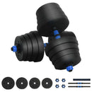 vidaXL 2 az 1-ben Kettlebell és Súlyzó Készlet 30 kg Fekete és Kék