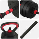vidaXL 4 az 1-ben súlyzó, rúd és kettlebell szett 20 kg
