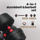 vidaXL 4 az 1-ben súlyzó, rúd és kettlebell szett 20 kg
