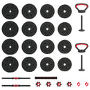 vidaXL 4 az 1-ben súlyzó, rúd és kettlebell szett 30 kg
