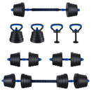 vidaXL 4 az 1-ben Súlyzó Súlyzós Kettlebell Készlet 30 kg