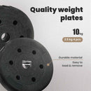 vidaXL Súlylemezek 4 pcs 10 kg Fekete Cement és vas homok