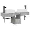 vidaXL Fürdőszobai Szekrény Szett 3 db Betonszürke 53 x 35 x 39 cm