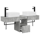 vidaXL Fürdőszobai Szekrény Szett 3 db Betonszürke 53 x 35 x 39 cm