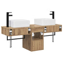 vidaXL Fürdőszobai Szekrény Szett 3 db Kézműves Tölgy 53 x 35 x 39 cm