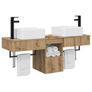 vidaXL Fürdőszobai Szekrény Szett 3 db Kézműves Tölgy 53 x 35 x 39 cm