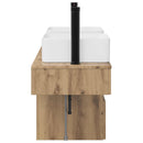 vidaXL Fürdőszobai Szekrény Szett 3 db Kézműves Tölgy 53 x 35 x 39 cm