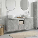 vidaXL Fürdőszobai Szekrény Szett 3 db Betonszürke 49,5 x 35 x 63 cm