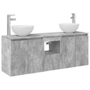 vidaXL Fürdőszobai Szekrény Szett 3 db Betonszürke 49,5 x 35 x 63 cm