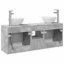 vidaXL Fürdőszobai Szekrény Szett 3 db Betonszürke 49,5 x 35 x 63 cm