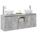 vidaXL Fürdőszobai Szekrény Szett 3 db Betonszürke 49,5 x 35 x 63 cm