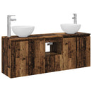 vidaXL Fürdőszobai Szekrény Szett 3 db Antik Fa 49,5 x 35 x 63 cm