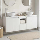 vidaXL Fürdőszobai Szekrény Szett 3 db Fehér 49,5 x 41 x 64,5 cm