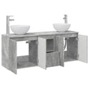 vidaXL Fürdőszobai Szekrény Szett 3 db Betonszürke 49,5 x 41 x 64,5 cm