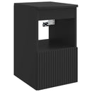 vidaXL Fürdőszobai Szekrény Szett 3 db Fekete 49,5 x 41 x 63 cm