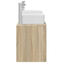 vidaXL Fürdőszobai Szekrény Szett 3 db Sonoma Tölgy 49,5 x 41 x 63 cm