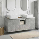 vidaXL Fürdőszobai Szekrény Szett 3 db Betonszürke 49,5 x 41 x 63 cm