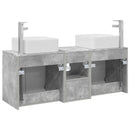 vidaXL Fürdőszobai Szekrény Szett 3 db Betonszürke 49,5 x 41 x 63 cm
