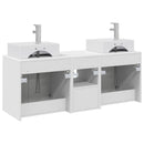 vidaXL Fürdőszobai Szekrény Szett 3 db Fehér 49,5 x 41 x 62,5 cm