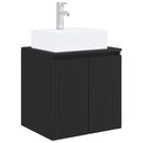 vidaXL Fürdőszobai Szekrény Szett 3 db Fekete 49,5 x 41 x 62,5 cm