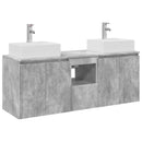 vidaXL Fürdőszobai Szekrény Szett 3 db Betonszürke 49,5 x 41 x 62,5 cm