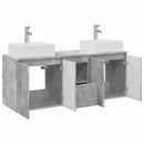 vidaXL Fürdőszobai Szekrény Szett 3 db Betonszürke 49,5 x 41 x 62,5 cm