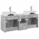 vidaXL Fürdőszobai Szekrény Szett 3 db Betonszürke 49,5 x 41 x 62,5 cm