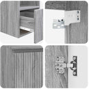 vidaXL Fürdőszobai Szekrény Szett 3 db Szürke Sonoma
