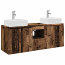 vidaXL Fürdőszobai Szekrény Szett 3 db Antik Fa 49,5 x 41 x 62,5 cm