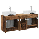 vidaXL Fürdőszobai Szekrény Szett 3 db Antik Fa 49,5 x 41 x 62,5 cm