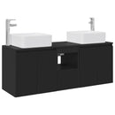 vidaXL Fürdőszobai Szekrény Szett 3 db Fekete 53 x 35 x 63 cm