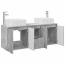 vidaXL Fürdőszobai Szekrény Szett 3 db Betonszürke 53 x 35 x 63 cm