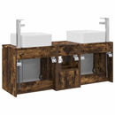 vidaXL Fürdőszobai Szekrény Szett 3 db Füstös Tölgy 53 x 35 x 63 cm