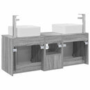 vidaXL Fürdőszobai Szekrény Szett 3 db Szürke Sonoma 53 x 35 x 63 cm
