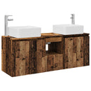 vidaXL Fürdőszobai Szekrény Szett 3 db Antik Fa 53 x 35 x 63 cm