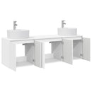 vidaXL Fürdőszobai Szekrény Szett 3 db Fehér 49,5 x 44,5 x 65 cm