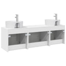 vidaXL Fürdőszobai Szekrény Szett 3 db Fehér 49,5 x 44,5 x 65 cm