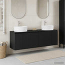 vidaXL Fürdőszobai Szekrény Szett 3 db Fekete 49,5 x 44,5 x 65 cm