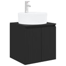 vidaXL Fürdőszobai Szekrény Szett 3 db Fekete 49,5 x 44,5 x 65 cm