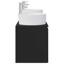 vidaXL Fürdőszobai Szekrény Szett 3 db Fekete 49,5 x 44,5 x 65 cm