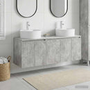 vidaXL Fürdőszobai Szekrény Szett 3 db Betonszürke 49,5 x 44,5 x 65 cm