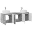 vidaXL Fürdőszobai Szekrény Szett 3 db Betonszürke 49,5 x 44,5 x 65 cm