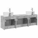 vidaXL Fürdőszobai Szekrény Szett 3 db Betonszürke 49,5 x 44,5 x 65 cm