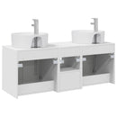 vidaXL Fürdőszobai Szekrény Szett 3 db Fehér 49,5 x 44,5 x 65 cm
